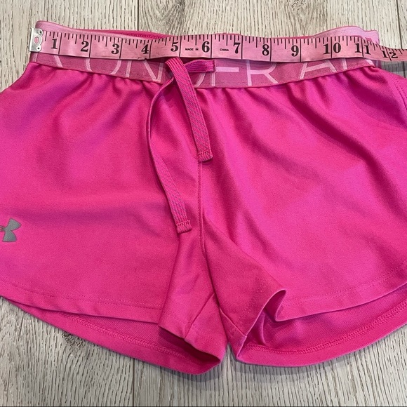 UNDER ARMOUR Girls Loose HeatGear Running Shorts - Picture 2 of 5